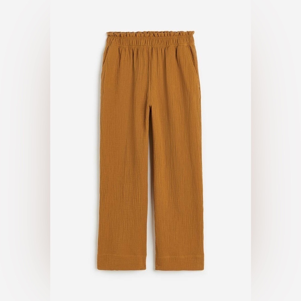 H&M Cotton Wide Leg Gauze Pant- NWT- Medium